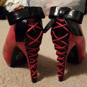 5" Red and Black Heels